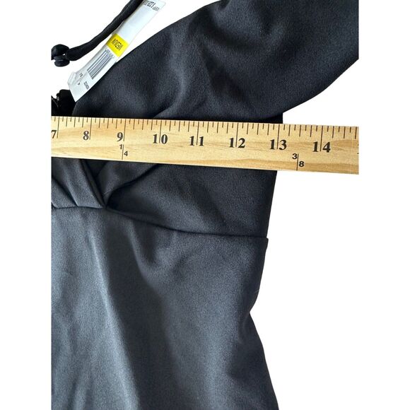 Nookie Athena Bodycon Evening Glam Halter Midi Dress Black NWT Medium - Picture 5 of 9